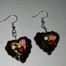 Sweet Heart Shaped Boxed Candy Earrings Silver Candy Chocolates Sweet Heart Shaped Boxed Candy Earrings Silver Candy Chocolates