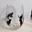 Cute Cat Lover Silhouette Glass Hand Painted Barware Wine Gifts Cute Cat Lover Silhouette Glass Hand Painted Barware Wine Gifts
