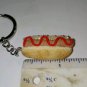 Cute Hot Dog Charm Keychain Clay Food Summer Condiment Picnic Snack Food