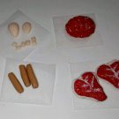 Miniature Meat Set Clay Food Chicken Hamburger Hot Dog Steak Dinner Meats Miniature Meat Set Clay Food Chicken Hamburger Hot Dog Steak Dinner Meats