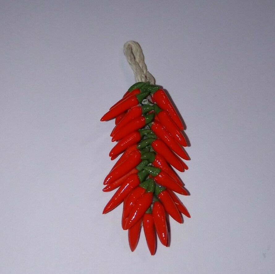 Dollhouse Miniature Chili Pepper Ristra Hanging Chili Peppers