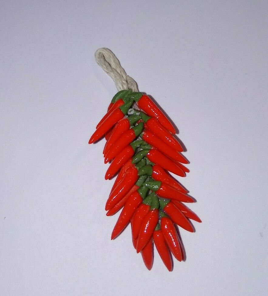 Dollhouse Miniature Chili Pepper Ristra Hanging Chili Peppers