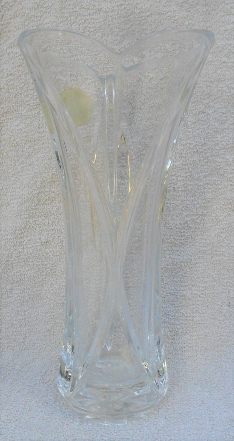 Lead Crystal Vase DePlomb DePlome 9.5" tall