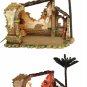 Fontanini Lighted Stable with Palm Tree