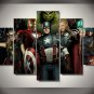 Avengers Movie Characters Framed Oil Painting Decor 5pc set Superhero