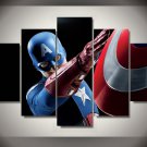 Captain America Superhero Marvel Comics Framed 5pc Oil Painting Wall Decor