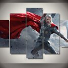 Thor Movie Chris Hemsworth Framed 5pc Oil Painting Wall Decor Superhero