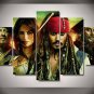 Pirates of the Caribbean Movie 5pc Oil Painting Framed Wall Decor Disney Bedroom art