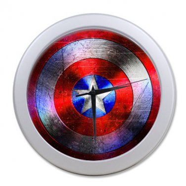 Captain America Shield Marvel Hollywood Design Clock