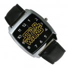 Star Wars logo Watch Black Leather Band ANY WATCH SALE$1 SHIP