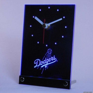 Dodgers Baseball 3D Neon Table LED Clock- FREE SHIPPING
