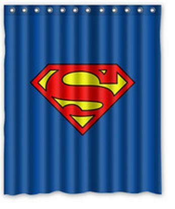 Superman Logo Superhero Design Shower Curtain-60x72-
