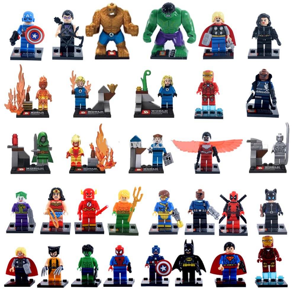 Marvel Superhero Character Mini Figures Building Blocks