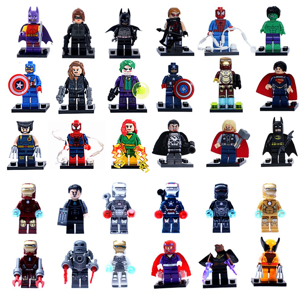 Marvel Character Superhero Mini Figures Building Blocks Minifigures 30 PCS-