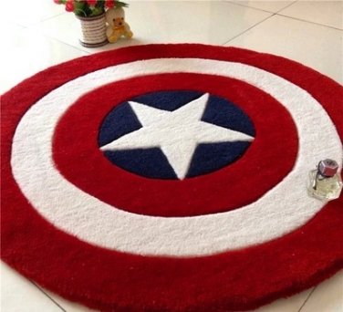 Captain America Shield Accent Rug Living or Bedroom MED- $5 ship