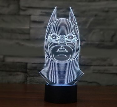 Batman 3D LED Light Lamp Tabletop SuperHero Decor 7 Colors -NEW