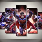 Superman Framed Oil Painting 5pc Wall Decor Superhero Art