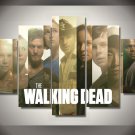 The Walking Dead Cast 5pc Wall Decor Framed 2 Oil painting Horror TV Art