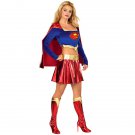 Superhero Supergirl Woman's Adult Costume Dress Female- SIZE M