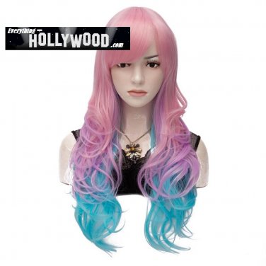 Hollywood Pop Star Cotton Candy Wavy Wig Costume Accessory Adjustable Cap- Halloween