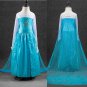 New Elsa Frozen Princess Blue Character Dress Costume SZ 2T,3T, 4 THRU 13- FREE SHIPPING