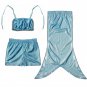 Mermaid 3pc swimsuits for Girls Kids Bikini Top, Shirts and Tails 3T, 4T, 5, 6, 7