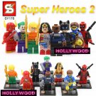 Marvel Superheros 8pc Mini Figures Building Blocks Minifigures Block Build Set 2
