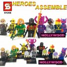 Superhero DC MARVEL 8pc Mini Figures Building Blocks Minifigures Block Build Set 1