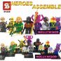 Superhero DC MARVEL 8pc Mini Figures Building Blocks Minifigures Block Build Set 1