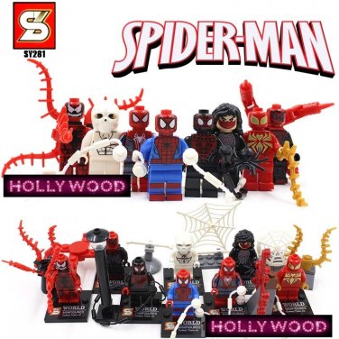 Spiderman Marvel 8pc Mini Figures Building Blocks Minifigures Block Build Set 2