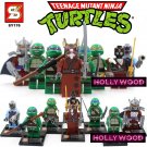 Teenage Mutant Ninja Turtles 8pc Mini Figures Building Blocks Minifigures Block Build Set