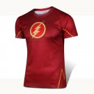 Flash Red Marvel DC Jersey Fit SuperHero Shirt- SALE