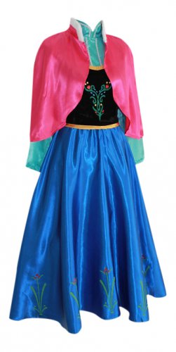 Anna Frozen Adult Costume Dress Female