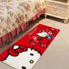 Hello Kitty Red Accent Carpet Rugs 17x47in for Bedroom Living Room Green