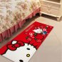 Hello Kitty Red Accent Carpet Rugs 17x47in for Bedroom Living Room Green
