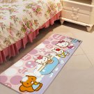 Hello Kitty Bath Design Accent Carpet Rugs 17x47in for Bedroom Living Room Green