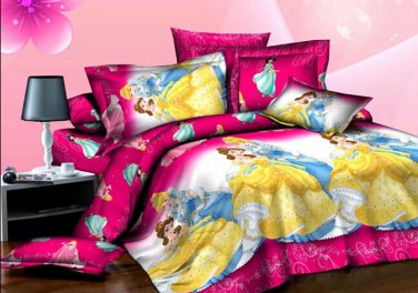 Belle and Cinderella Princess Design Bedding Cover Set NEW - Queen Size SALE