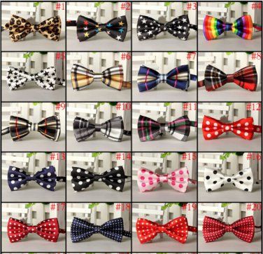 Fun Fashion Butterfly Bowties Multi Color Selection - 20 Designs Colors