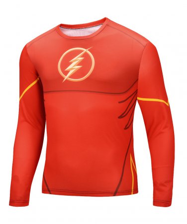 Flash Compressed Superhero Long Sleeve Shirt Marvel Small to 6XL SALE $15