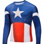 Captain America Compressed Superhero Long Sleeve Shirt Marvel Small to 6XL SALE $15