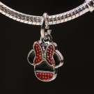 Minnie Mouse Design Silver Pendant Charm for Pandora Bracelet $1 Shipping