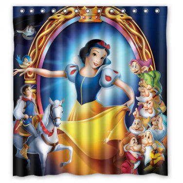 Princess Snow White and the seven dwarfs Shower Curtain Custom Hollywood Designs 66"x72"