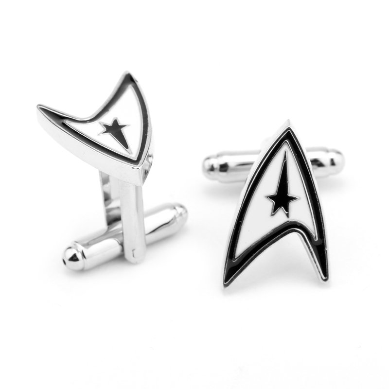 Star Trek Enamel Cufflinks Movie Cuff Links Pair / Set NEW ARRIVAL