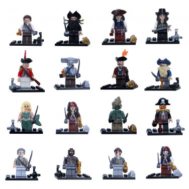 Pirates of the Caribbean 16pc Mini Figures Building Blocks Minifigures set