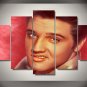 Elvis Presley 5pc Wall Decor Framed Oil Painting Hollywood Icon Music Artist