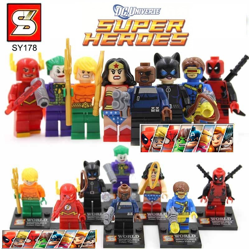 Marvel Superheros 8pc Mini Figures Building Blocks Minifigures Block ...