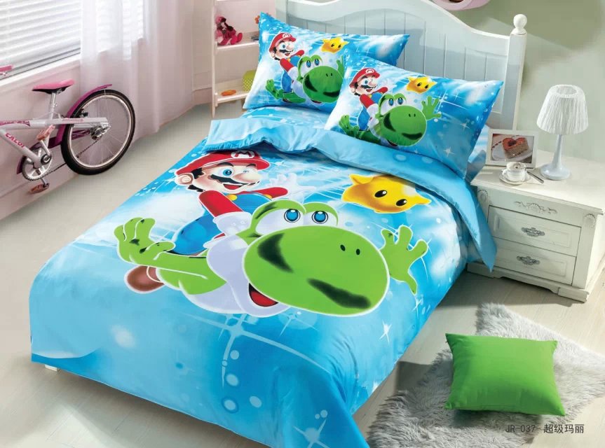 Super Mario 3PC Design Bedding Cover Set NEW - Queen Size ...