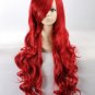 Long Red Ariel Little Mermaid Wig With Waves Adult Costume Accessory