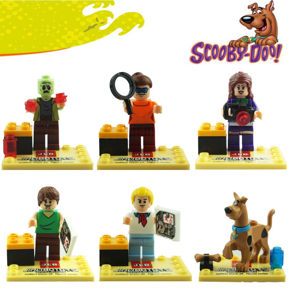 Scooby Doo Mini Figures 6pc Building Blocks Minifigures Block Build ...