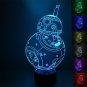 FORCE AWAKENS 3D LED Light Lamp Tabletop Decor 7 Colors -Star Wars Character